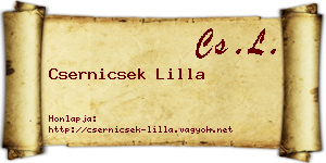Csernicsek Lilla névjegykártya