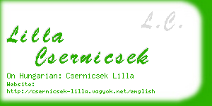 lilla csernicsek business card